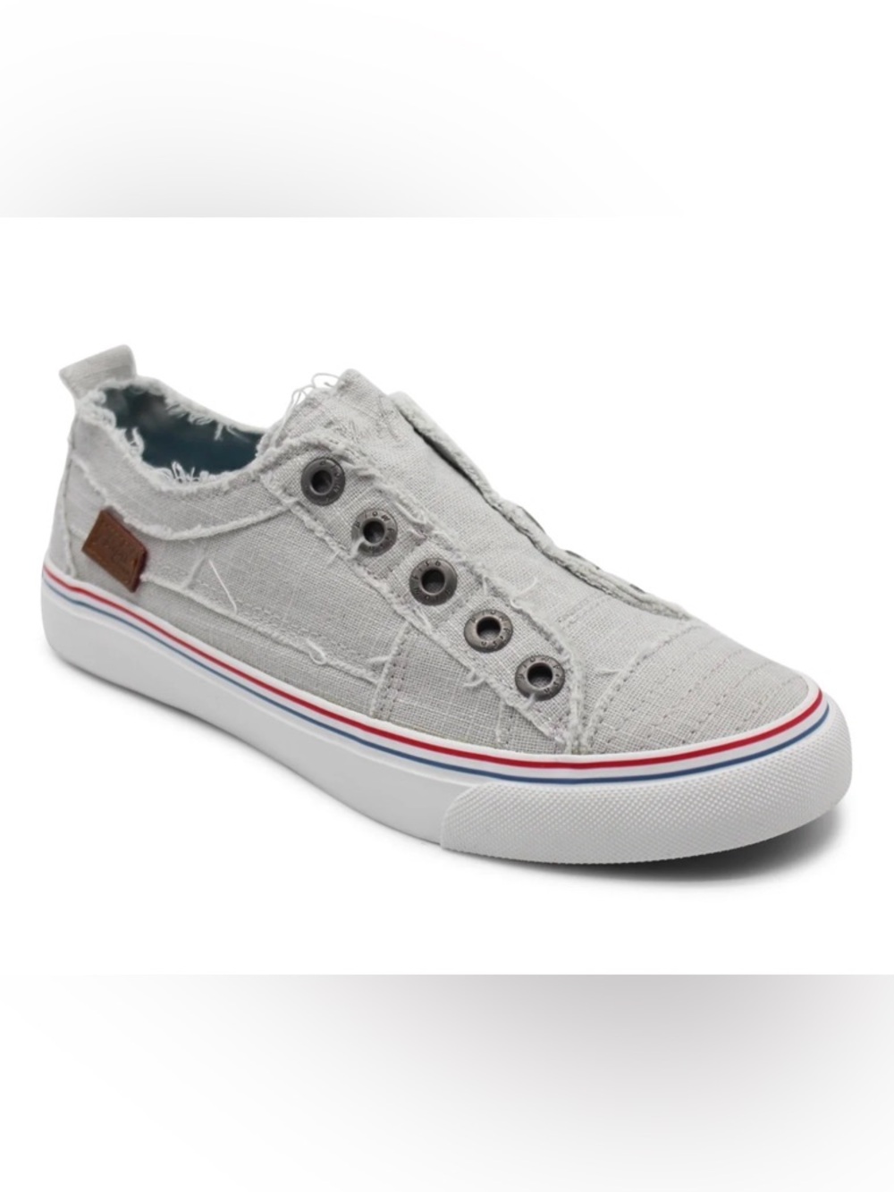 Blowfish Gray Canvas Slip-On Sneakers Like New - Women’s Size 6